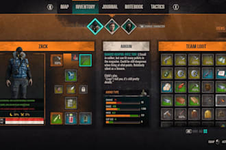 design modern unity, unreal engine game UI UX, menus, hud, inventory for PC game