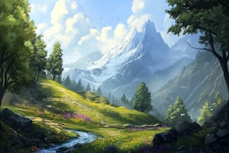 design fantasy background and landscape