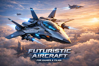 design a scifi futuristic aircraft for games and films and cartoons or animation