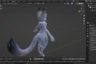 make custom sexy vrchat avatar nsfw sfw furry vrchat vtuber 3d model character
