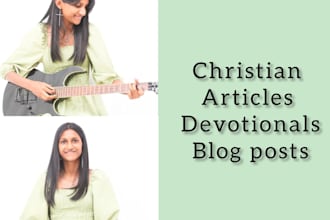 write christian articles, that are inspiring and uplifting