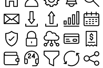 design minimal vector icons