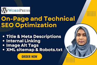 do onpage and technical SEO optimization for wordpress
