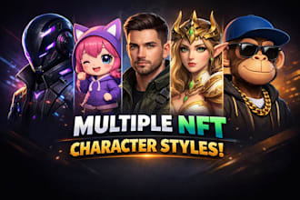 create consistent custom nft art illustrations and unique nft characters