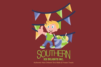 design top quality ice cream and frozen treats logo