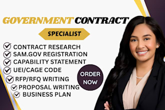 prepare bid proposal win federal government contract, rfp research