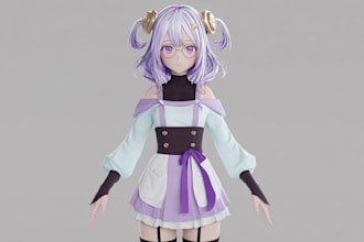 design and rig live 2d vtuber model 2dvtuber model