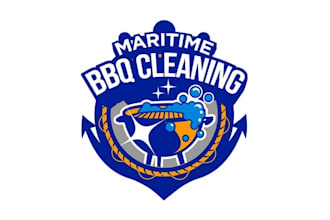 design traditional logo for maritime BBQ cleaning