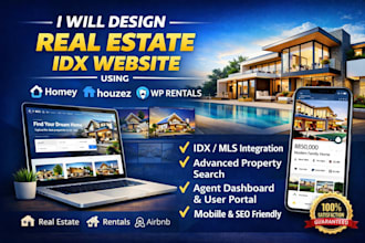 design real estate idx website using houzez, homey, wp residence