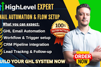 setup gohighlevel email automation ghl workflow crm integration expert