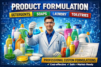 make product formulations of detergents, soaps, laundry and toiletry products