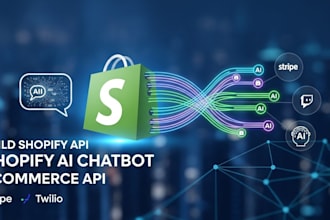 build shopify api, shopify api, shopify ai chatbot, ecommerce api, stripe, twilo