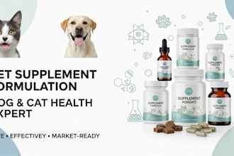 formulate pet supplements for pets, dogs and cats