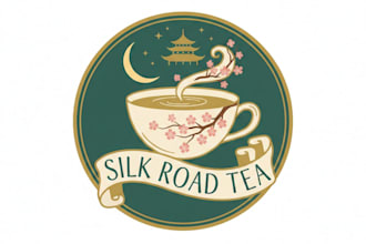 design an elegant and refreshing tea house logo for your brand