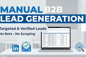 provide b2b lead generation and prospecting manually
