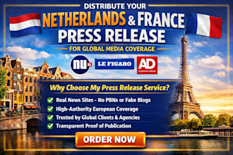 distribute netherland and france press release for global media coverage