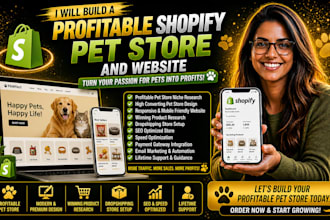 build a profitable shopify pet store and website