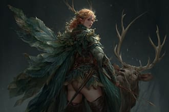 paint realistic or fantasy character anime style