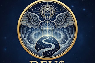 design a powerful and spiritual god logo for your brand or faith project
