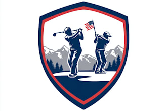baseball golf and all sports club tournament logo