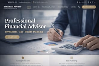 design financial advisor website, tax preparation website and income tax website