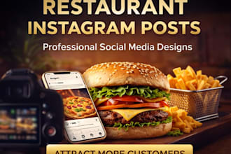 design instagram and facebook posts for restaurants
