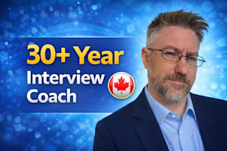provide career job interview prep coaching with 30 years experience