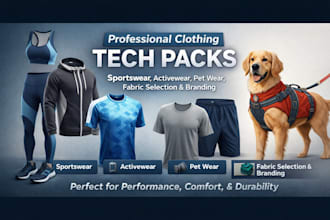 do clothing tech packs for sportswear active pet  wear fabric selection branding