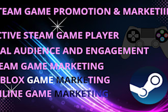do steam game promotion, boost steam game wishlist, online game marketing