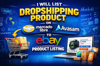 list dropshipping product on mercado libre avasam to ebay product listing