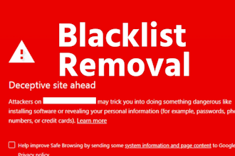 remove website blacklist and fix google deceptive site ahead warning