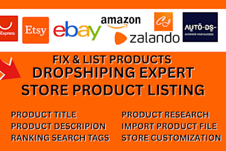 setup cdiscount upload product to shopify ebay temu zalando listing SEO optimize