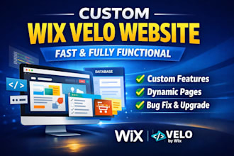 develop wix websites using wix velo, wix code, wix studio and databases