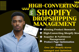 handle shopify store operations and order fulfillment for dropshipping