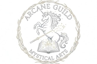 design a mystical and enchanting magic logo for your brand or project