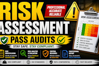 do professional risk assessment for hse, iso and compliance
