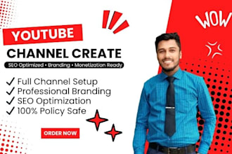 create and setup youtube channel