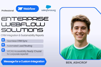 integrate webflow with hubspot salesforce and build sustainability reports