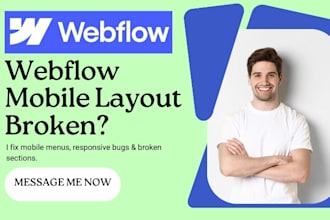fix webflow mobile menu webflow responsive layout bugs fix broken sections