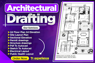 draw architecture, house plans, floor plan and construction drawings