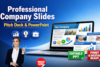 professional company presentation and pitch deck