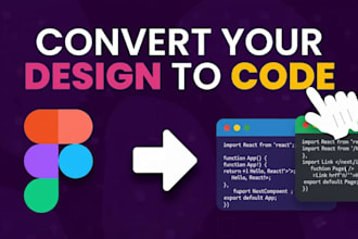 convert your figma design to reactjs or nextjs code
