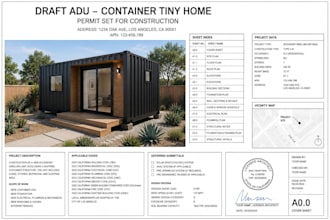 draft adu, container tiny homes permit set for construction