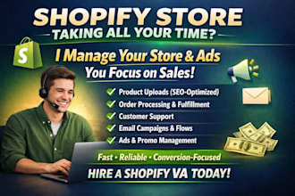 be your shopify store manager