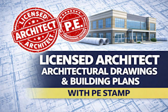 license architect architectural drawings and building plans pe stamp for permit