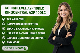 do ringcentral tcr approval, gohighlevel a2p 10dlc registration