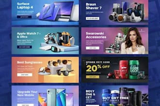 design website banner ads, banner design, product ad, slider