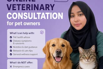 provide online veterinary consultation for pet owners