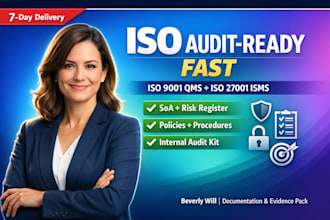 build iso 9001 qms and iso 27001 isms audit ready docs soa risk