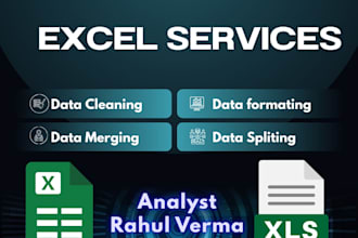clean, format, merge, split excel data